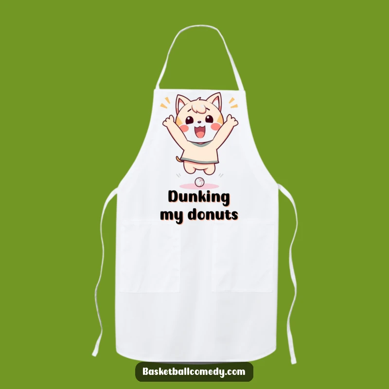Funny Kawaii Dunk Master Apron: Chef's Joyful Character Celebration Gift