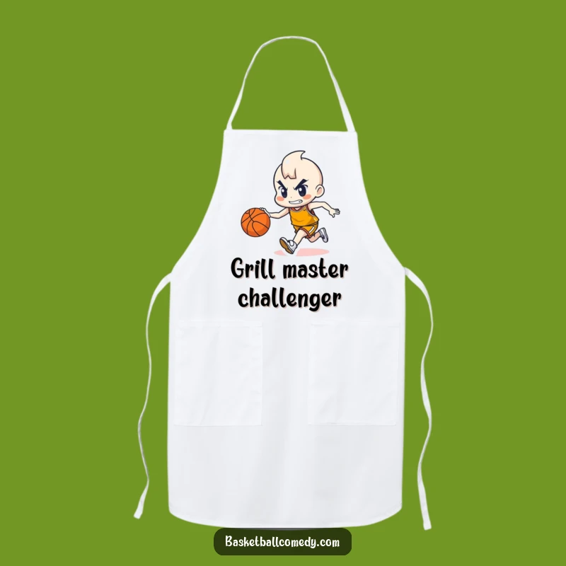 Funny Basketball Character Apron - Chef's Dribbler Kitchenwear