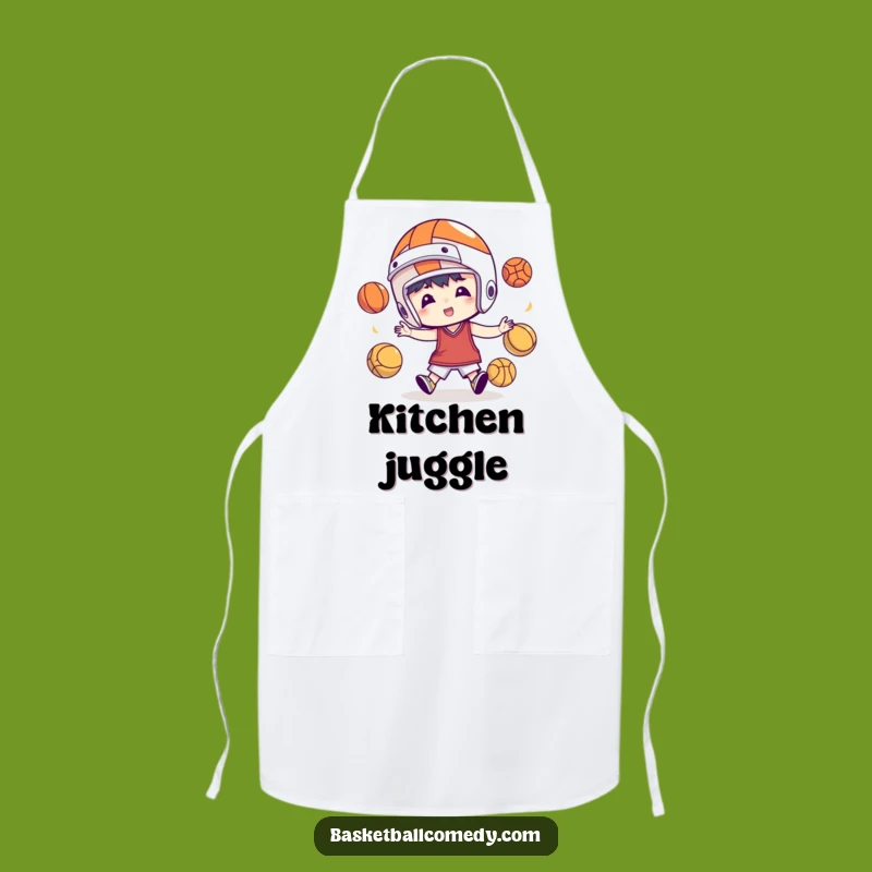 Juggling Basketball Player Apron: Fun & Functional Kitchen Gift