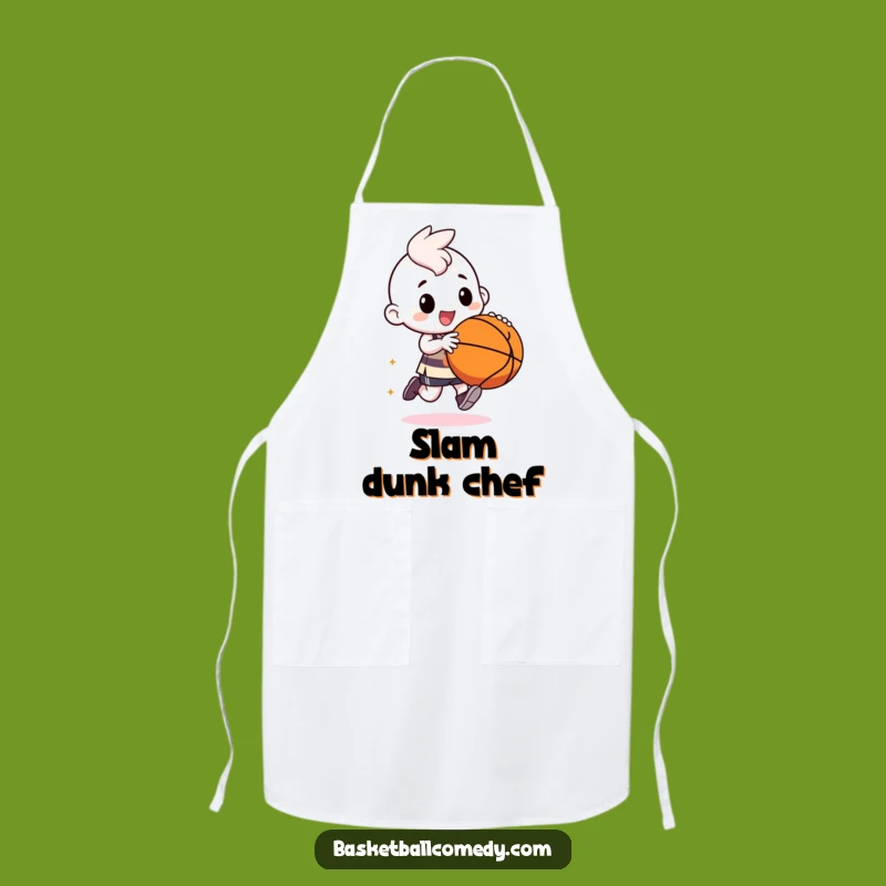 Funny Kawaii Baller Apron: Court Kitchen, Hilarious Cooking Gear