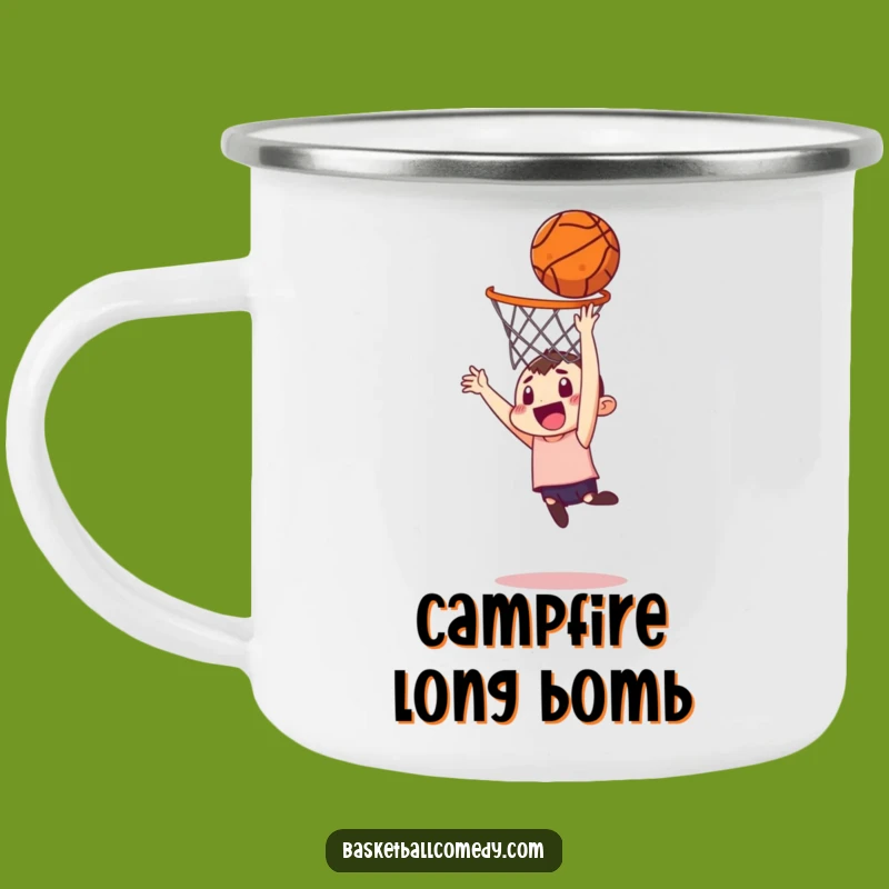 Funny Camping Mug: Misfit's Long Shot Dunk - Rugged & Hilarious Outdoor Companion