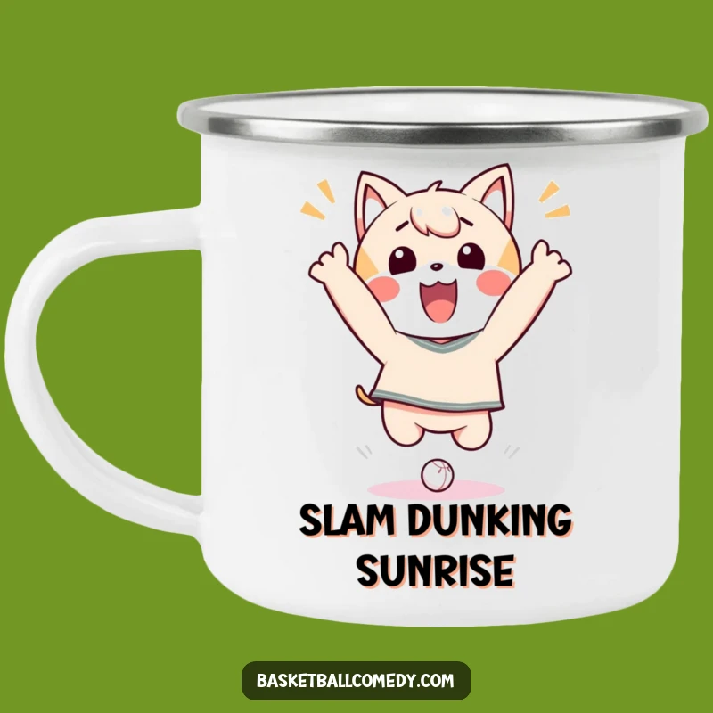 Funny Kawaii Dunk Master Camping Mug: Outdoor Joyful Character Gift