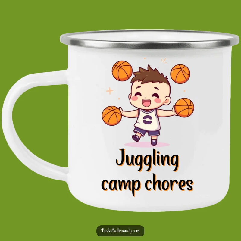 Funny Juggling Campfire Mug - Outdoor Character Gift