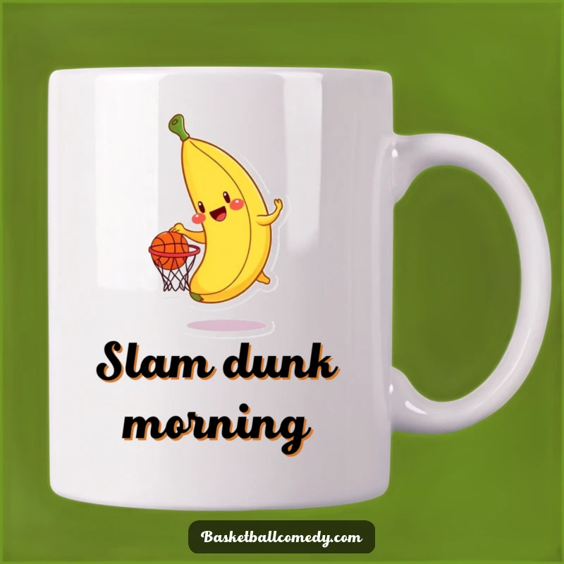 Funny Banana Dunk Mug - Cheerful Fruit Sports Gift