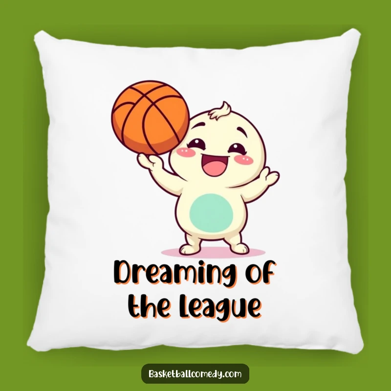 Funny Basketball Character Pillow: Comfy & Comedic Cushion for Fun