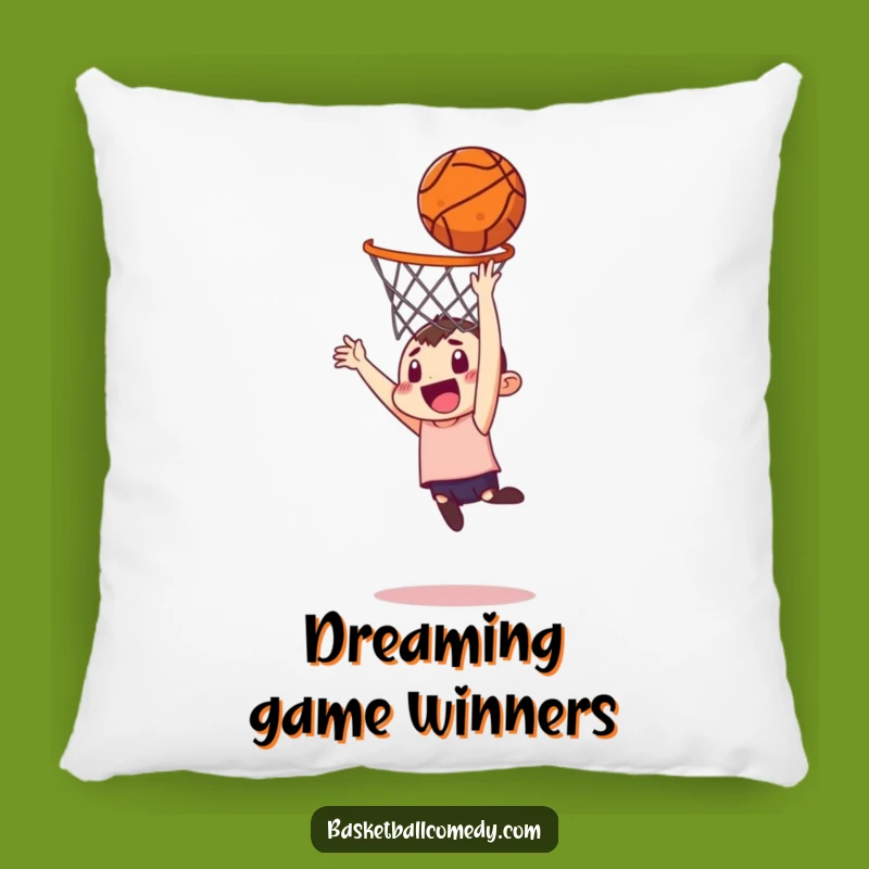 Funny Pillow: Misfit's Long Shot Dunk - Comfy & Hilarious Cushion for Couch