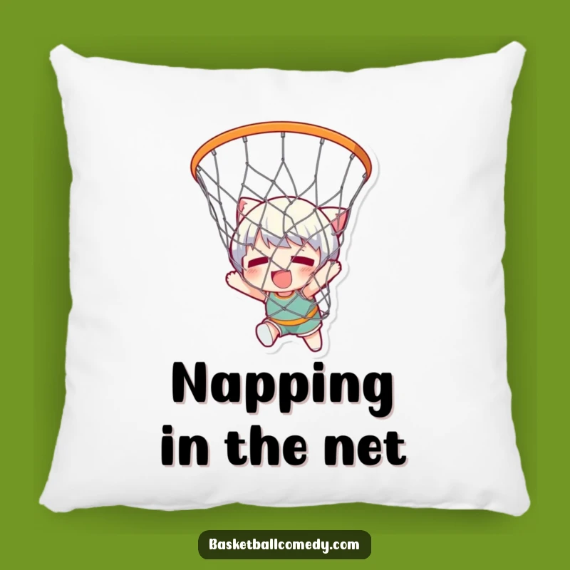 Funny Basketball Net Character Pillow - Comfy Mishap Cushion
