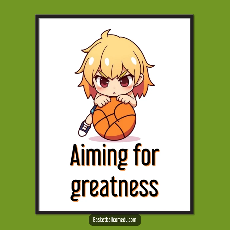 Funny Basketball Player Digital Art - Instant Action and Sports Decor Gift