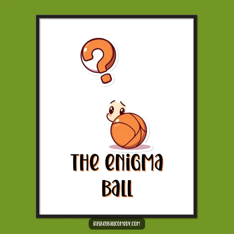 Funny Confused Basketball Digital Art - Hilarious Instant Download for Laughs