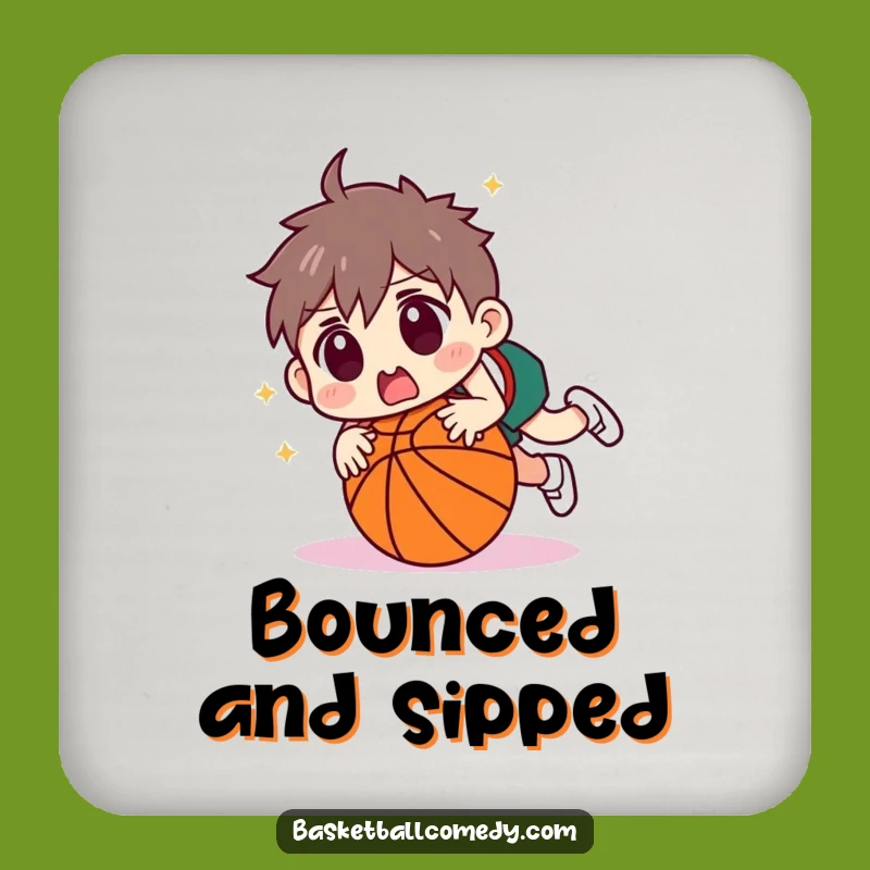 Funny Tripping Basketball Coaster: Surprised Player's Protection