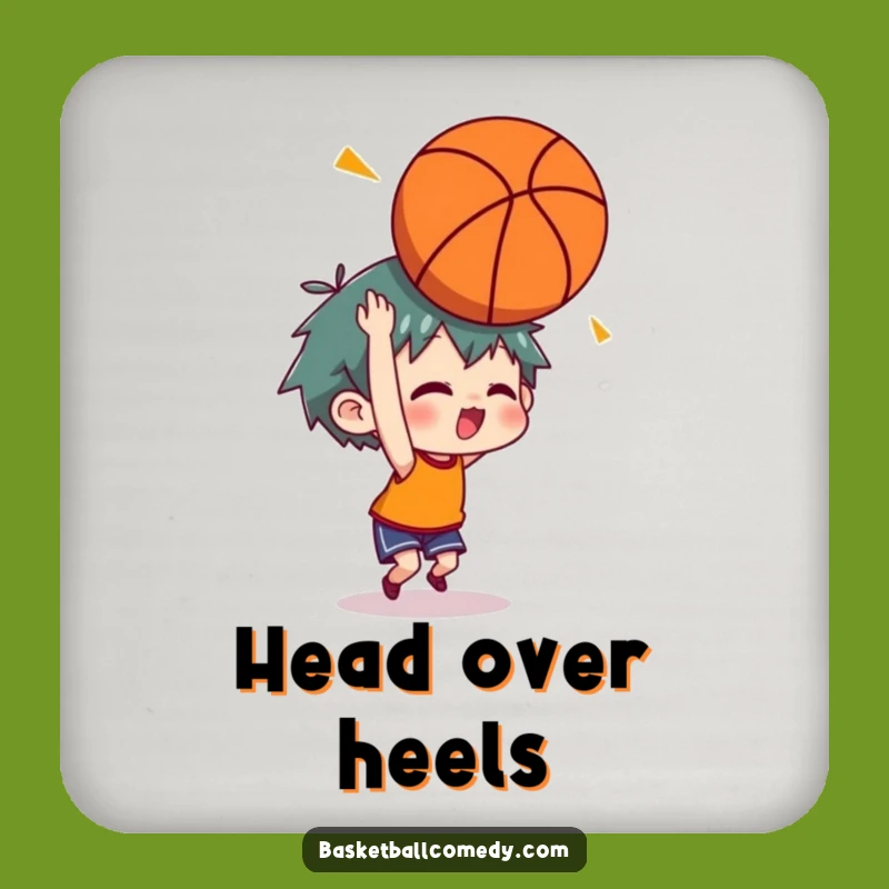 Funny Headshot Basketball Coaster: A Small Humorous Gift for Sports Fans