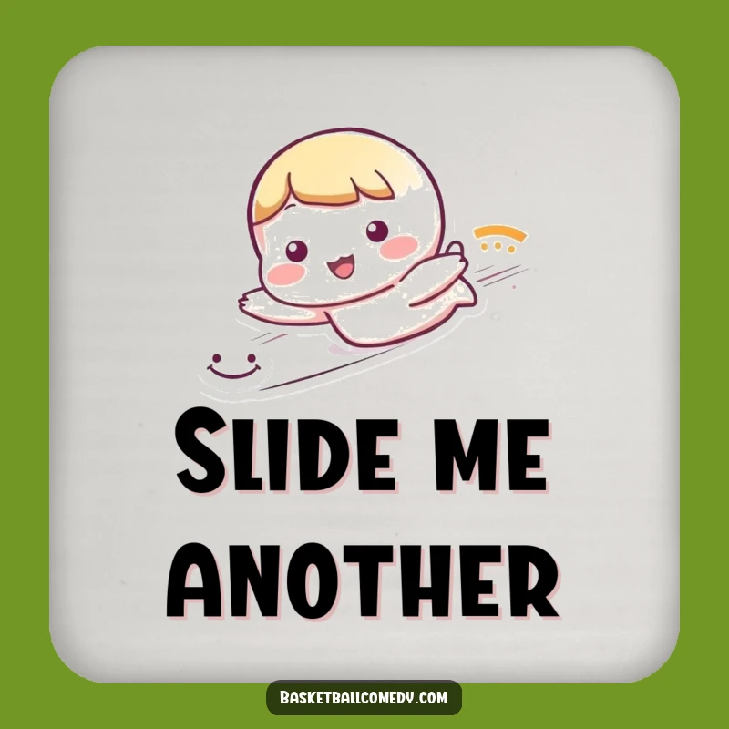 Funny Sliding Character Coaster: Protect Surfaces with Smiles, Funny Gift