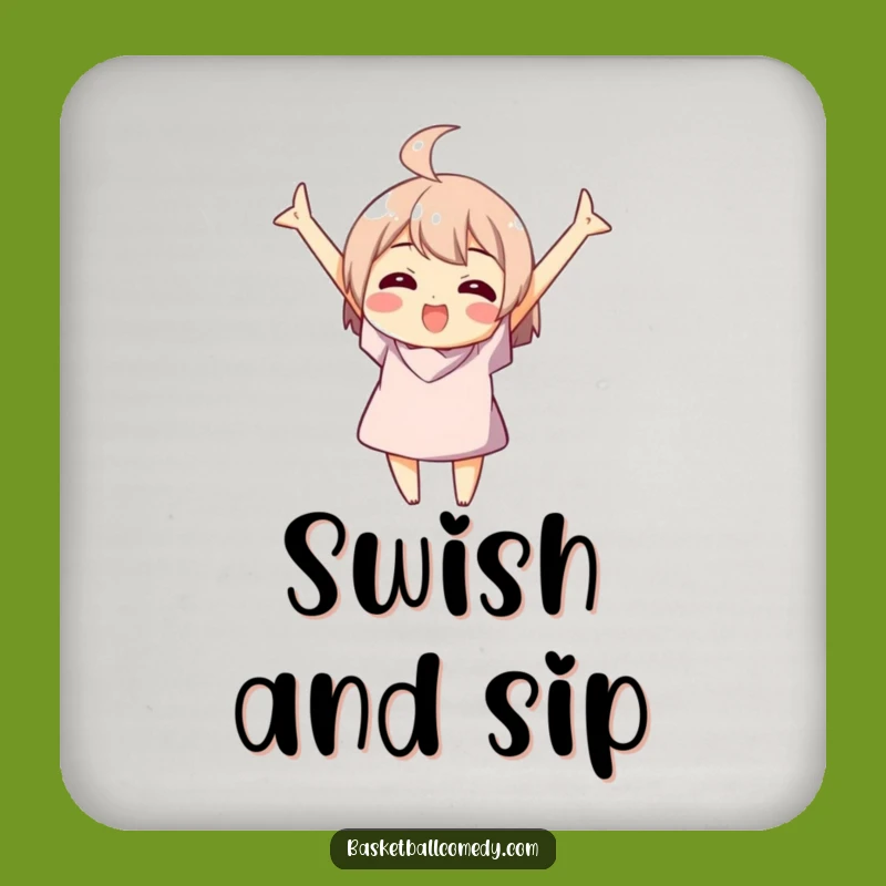 Funny Basketball Swish Coasters - Protect Surfaces with Winning Style