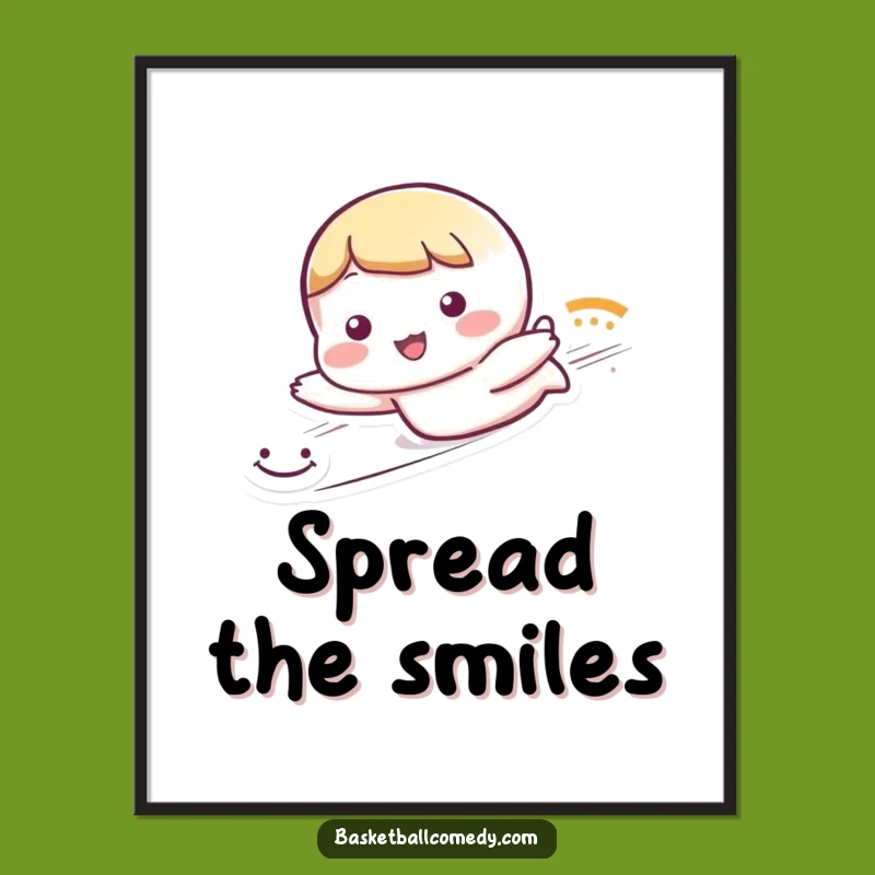 Funny Sliding Character Poster: Decorate with Joyful Trails, a Funny Gift