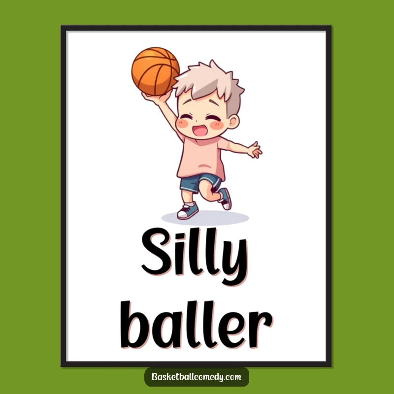 Funny Basketball Dancer Poster - Wall Art for Sports & Fun Lovers