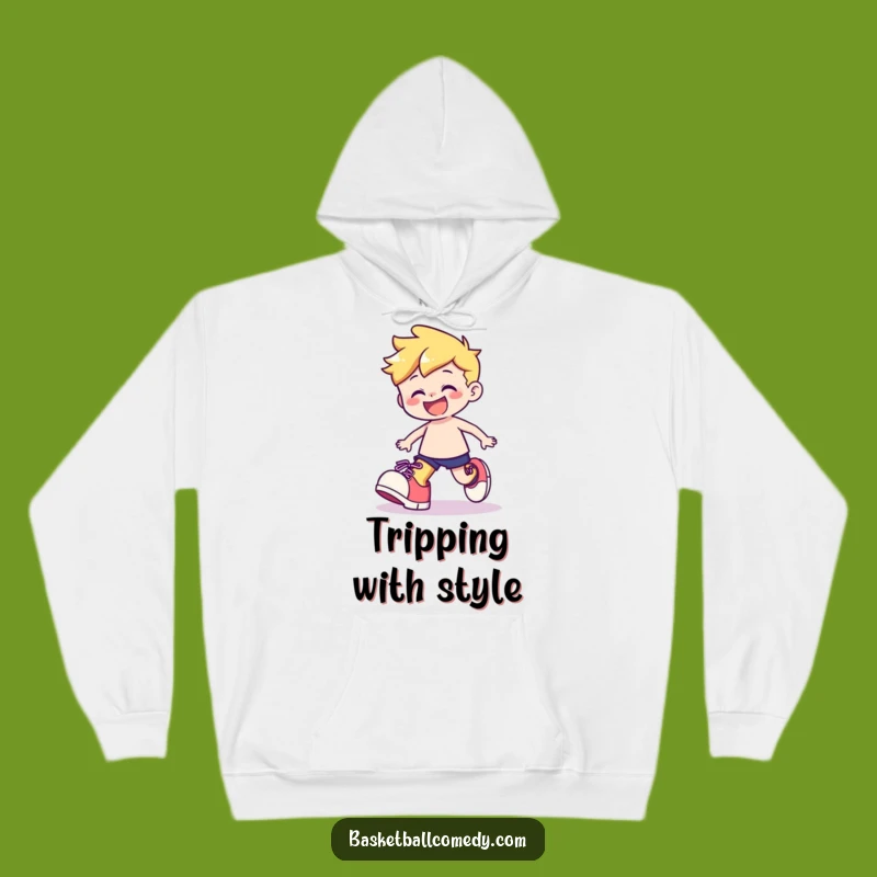 Cozy Funny Stumbling Character Hoodie: Comfort in Clumsiness, Funny Gift