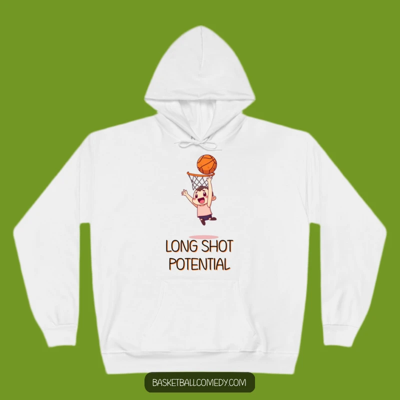 Funny Hoodie: Misfit's Long Shot Dunk - Cozy & Hilarious Basketball Gift for Him/Her