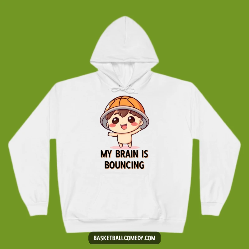 Cozy Funny Basketball Hat Character Hoodie - Warm & Playful Apparel, Gift Idea