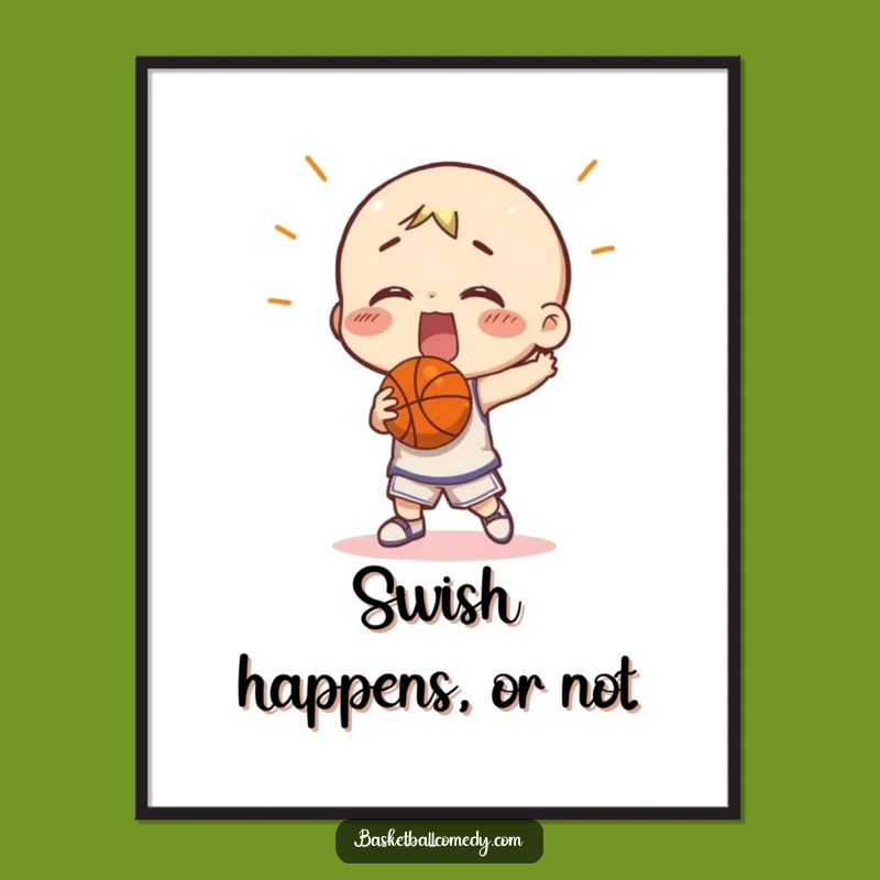 Free Printable Funny Miss Wall Art: Basketball Fail Downloadable Art for Decor
