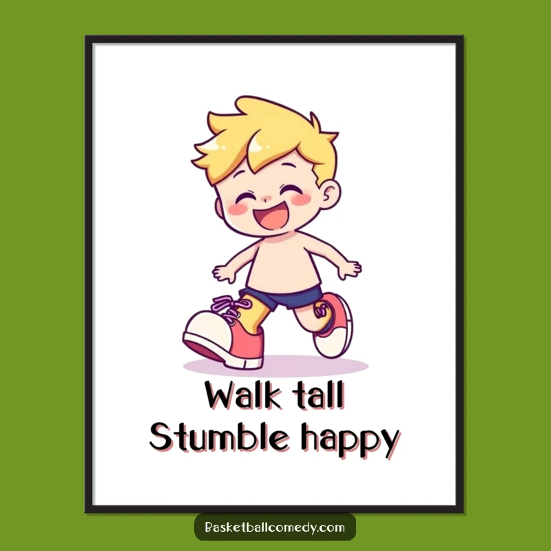 Funny Free Printable Wall Art: Playful Stumbler, Downloadable Quirky Decor