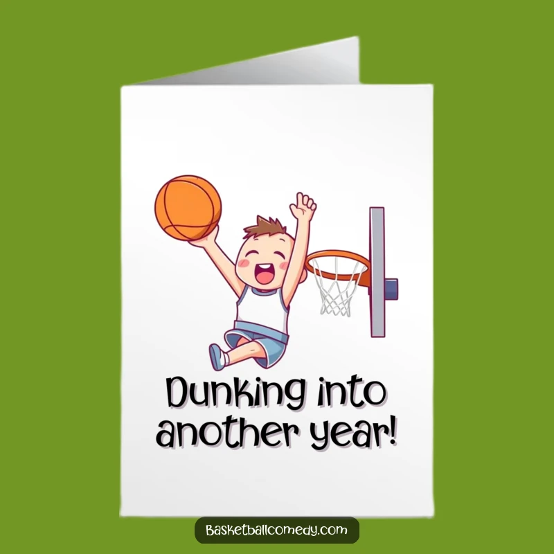 Free Printable Funny Birthday Card: High-Flying Slam Dunker, Downloadable Surprise
