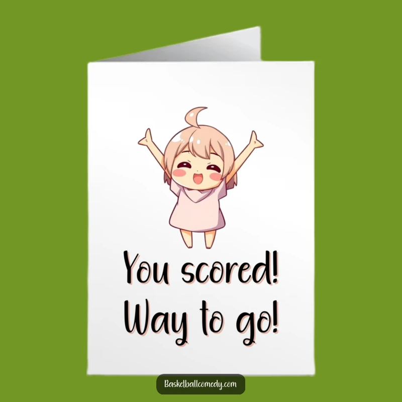 Free Printable Congrats Card: Hilarious Basketball Swish Win, Humorous Downloadable Achievement Gift