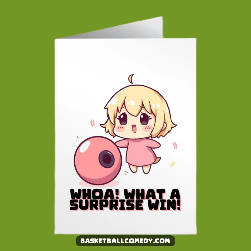 Free Printable Congrats Card: Surprised Character, Funny Downloadable 'Unexpected Win' Gift