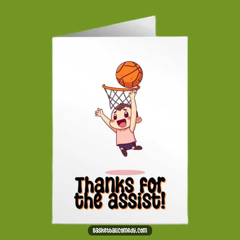 Free Printable Funny Thank You Card: Dunking Character - Grateful Downloadable Gift
