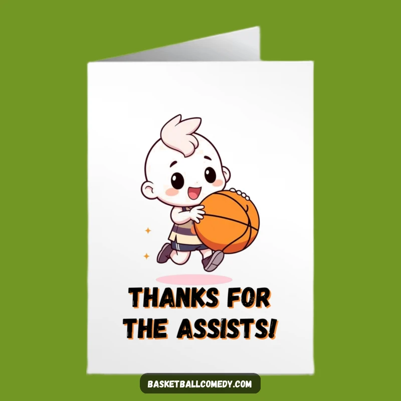 Free Printable Thank You Card: Kawaii Character's Grateful Dribble!