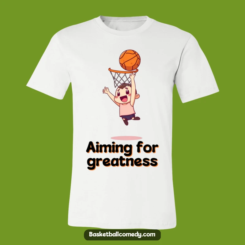 Funny T-Shirt: Misfit's Epic Long Shot Dunk Attempt - Hilarious Basketball Fan Apparel