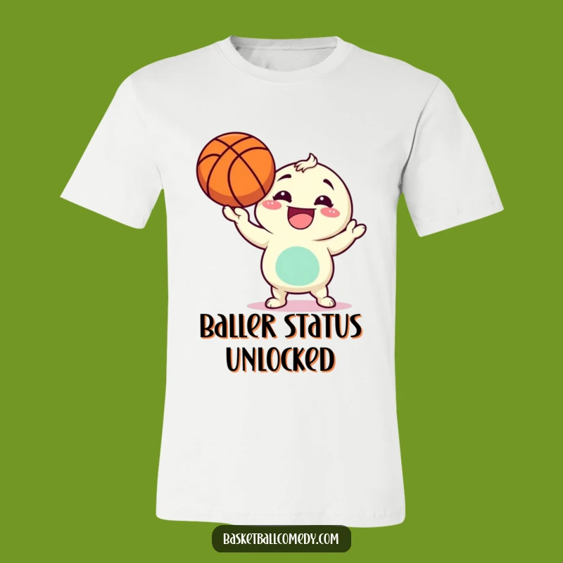 Funny Basketball Character T-Shirt: Ultimate Playful Grin Tee for Comedic Fun