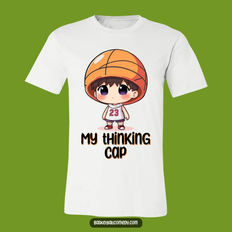 Funny Basketball Hat Tee - Hilarious Headwear Shirt for Ballers