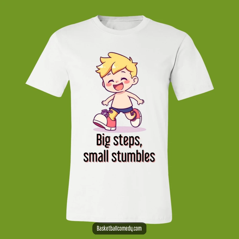 Funny Stumbling Character Tee: Walk with a Grin, a Perfect Funny Gift