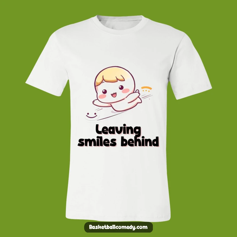 Funny Sliding Character Tee: Spread Smiles, a Hilarious Funny Gift