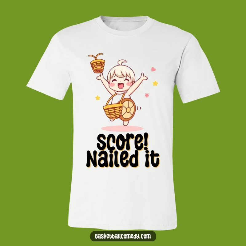 Funny Cartwheeling Basketball Star T-Shirt - Comical Character Tee