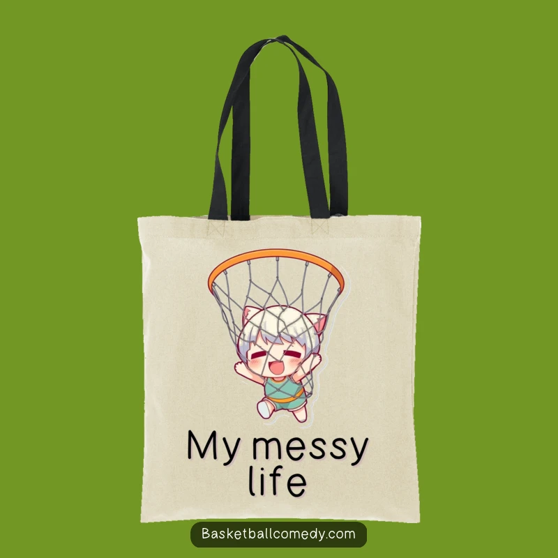 Funny Basketball Net Tote Bag - Carry Your Chaos with Humor