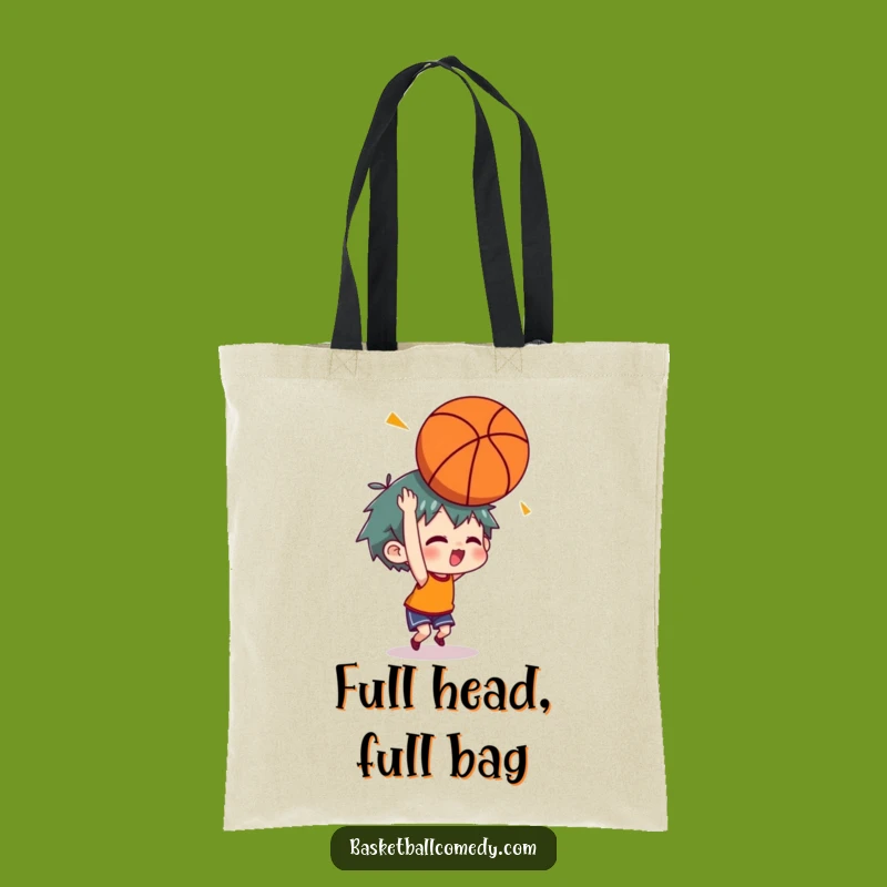 Funny Headshot Basketball Tote Bag: Your Humorous Carry-All for Game Day