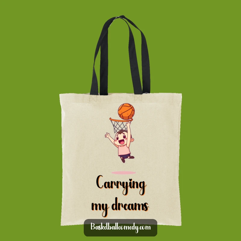Funny Tote Bag: Misfit's Long Shot Dunk - Stylish & Hilarious Accessory for Daily Errands