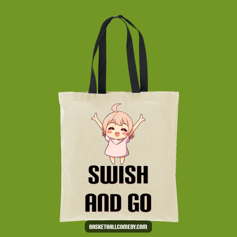 Funny Basketball Swish Tote Bag - Stylish Victory Carry-All for Ballers